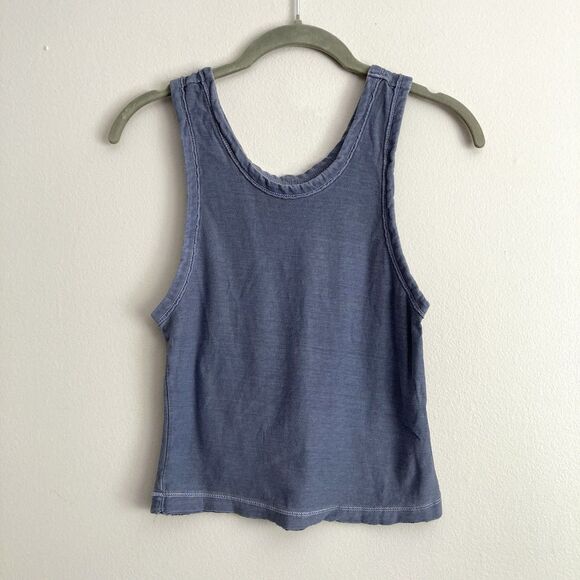 Free People Tops - Free People Movement Womens Blue Gray 100% Cotton Tank Top Size XS Basic